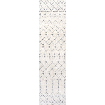 Pia Moroccan Trellis Plush Carved Area Rug